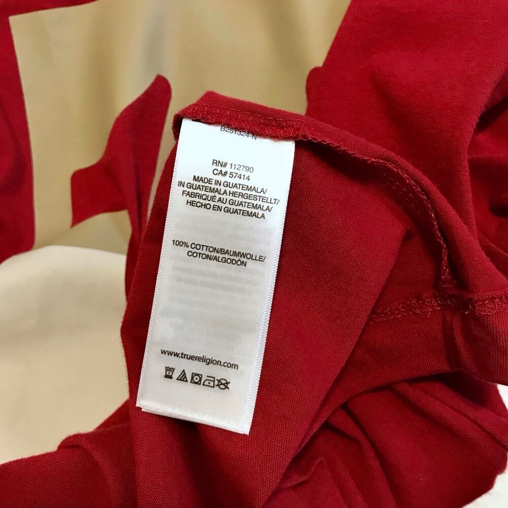 True Religion NWT Red Graphic Short Sleeves Shirt Men L - Picture 9 of 10